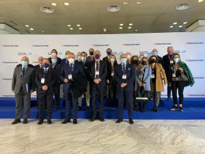 Jesús Caicedo, junto a empresarios de Almería, en el acto de apoyo al Corredor Mediterráneo