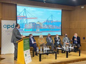 Jesús Caicedo durante su intervención en el III Encuentro Andaluz de Logística