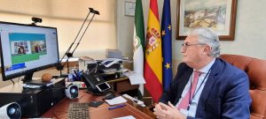Jesús Caicedo, en su intervención en el 'webinar' de Suncruise para la promoción de Almería como destino de cruceros