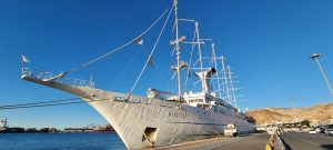 El crucero Wind Surf, en una de sus visitas a Almería