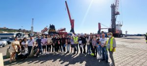 Los estudiantes de El Ejido, en el Muelle de Poniente
