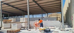 Obras de construcción de la perrera para perros policía en el Puerto de Almería