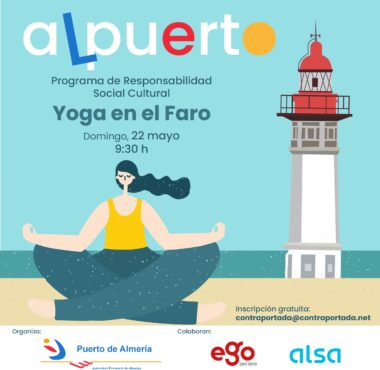 Cartel de Yoga en el Faro, del proyecto AlPuerto