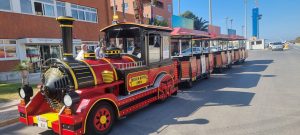 El Tren Turístico, en el Puerto de Almería, hace unos días