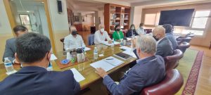 Reunión del patronato de la Fundación Bahía Almeriport, en la Autoridad Portuaria de Almería