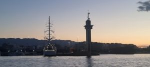 El crucero velero Wind Surf, en el Puerto de Almería, el pasado mes de abril