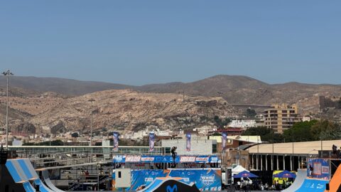 Entrenamientos de BMX para el Andalucía Urban que se celebra en el Puerto de Almería